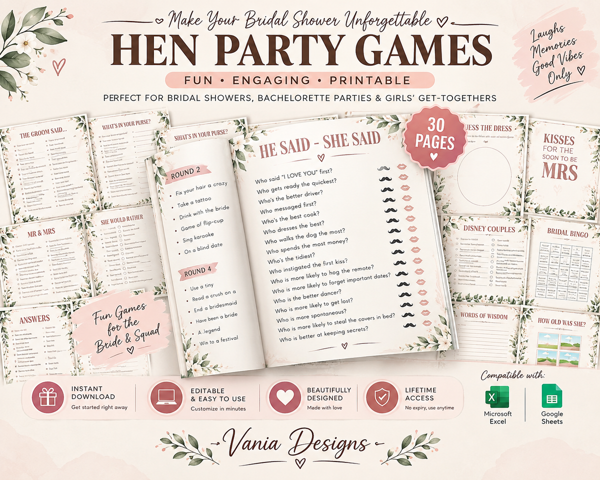 The Ultimate All-in-One Luxury Wedding Planner & Stationery Bundle | 300+ Editable Canva Templates & Digital Organizers